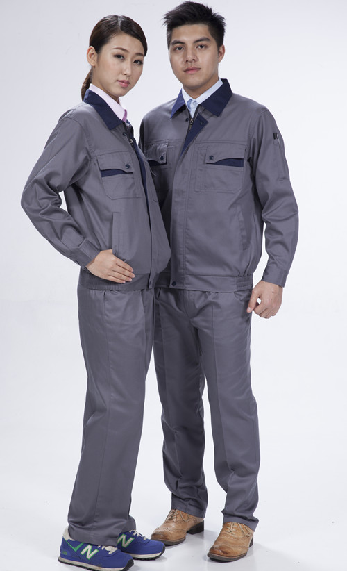 五金機(jī)械保山暗米灰灰廠工作服款式