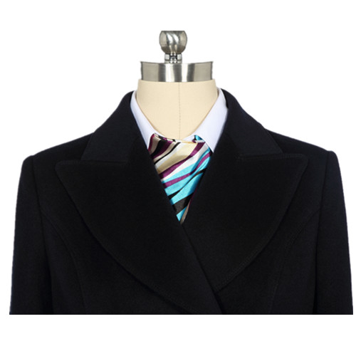 女士雙排教練扣呢潮州子沃爾沃外套