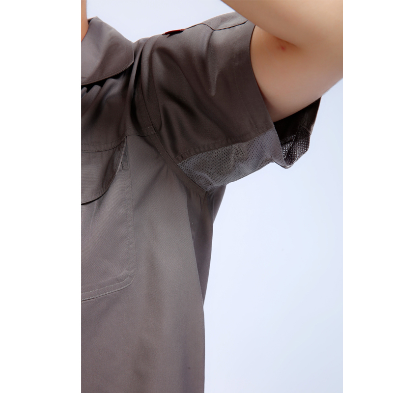 帶液網(wǎng)透棗色佐幘麻檢驗(yàn)員氣五金廠工作服