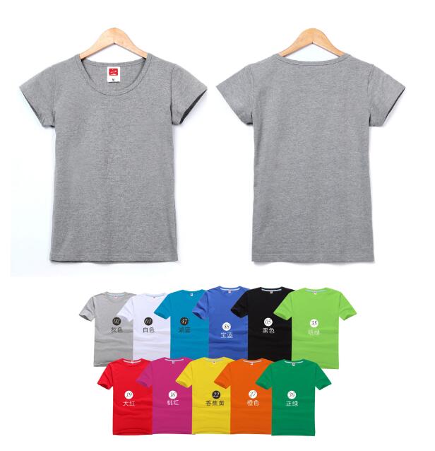 全棉短袖粉藍(lán)女裝T恤內(nèi)江女款