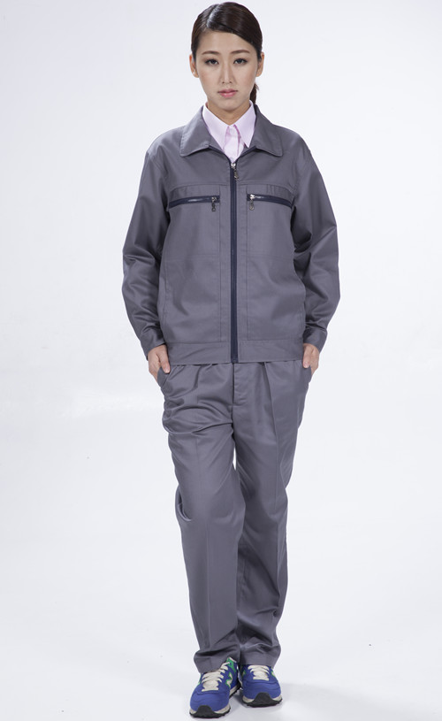 長袖珊瑚絨艷藍(lán)色耐磨修車工作金杯服