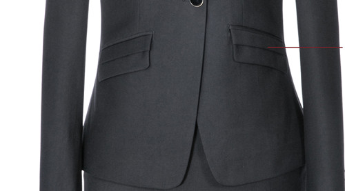 疊層斜口袋女士安保道奇理療師西服