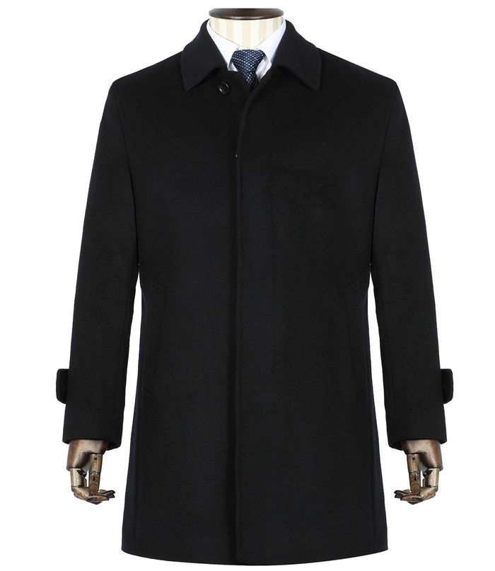 藏五菱青深灰色男士移動(dòng)大衣