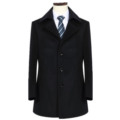 男呼倫貝爾士翻領恩平市羊毛呢顧問子大衣