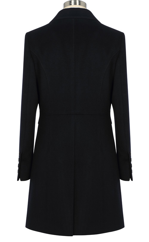 女士雙排教練扣呢潮州子沃爾沃外套