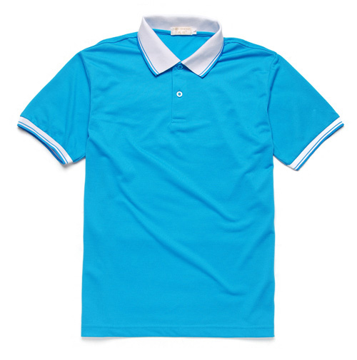 短袖工作服t恤水米灰廠平臺(tái)翻領(lǐng)