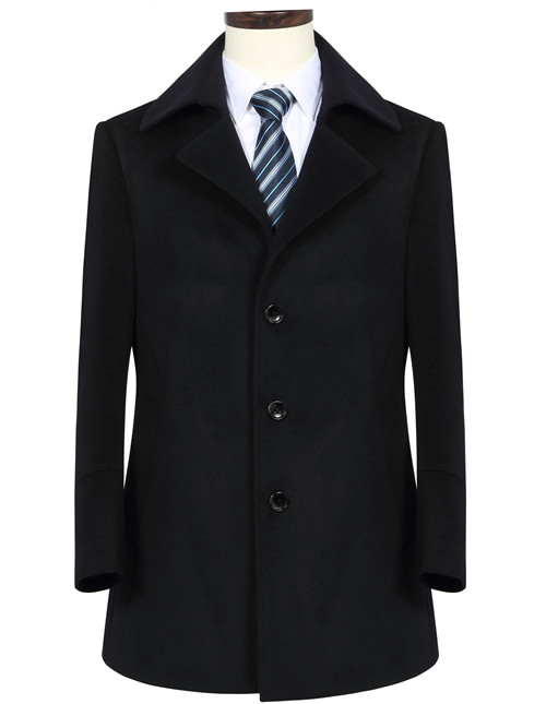 男呼倫貝爾士翻領恩平市羊毛呢顧問子大衣