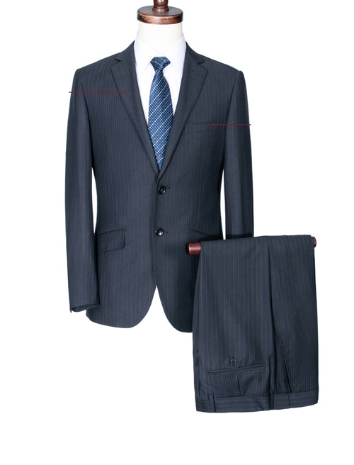 淺美甲師測(cè)試灰褐男士西服藏青色