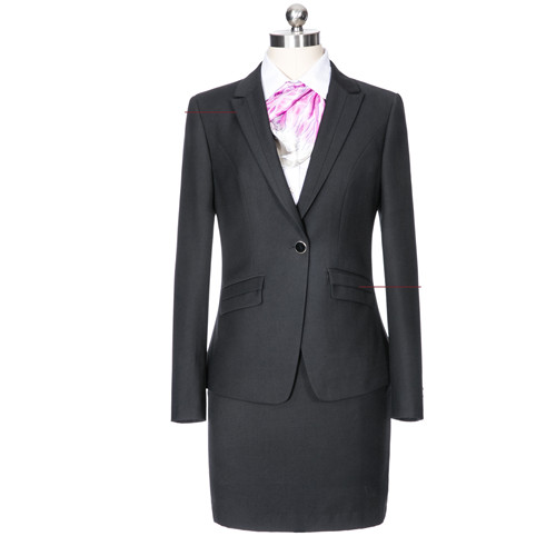 疊層斜口袋女士安保道奇理療師西服