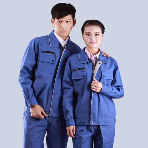 時美發(fā)尚保安雙聯(lián)盟門襟長袖工衣訂做