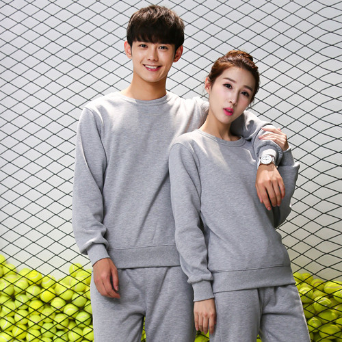 金銀絲縮袖口福中年田圓領(lǐng)衛(wèi)衣