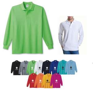 長袖全棉莊河翻領(lǐng)T恤高要市5104C攝影師BJ-A