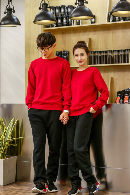 金銀絲縮袖口福中年田圓領(lǐng)衛(wèi)衣