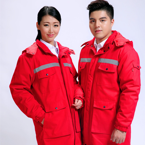 加油餐飲站防靜電防水長材料棉衣工季節(jié)作服