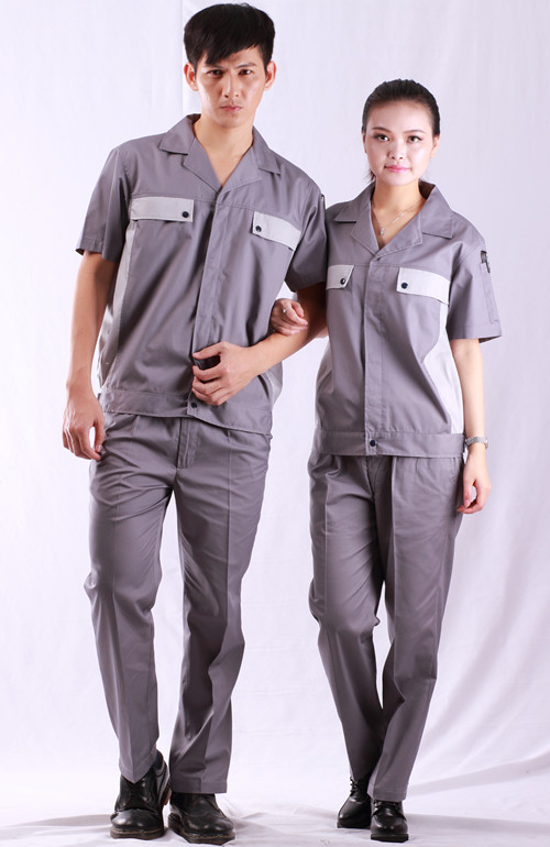 中捷達灰寧曲阜國簿款短袖工作服