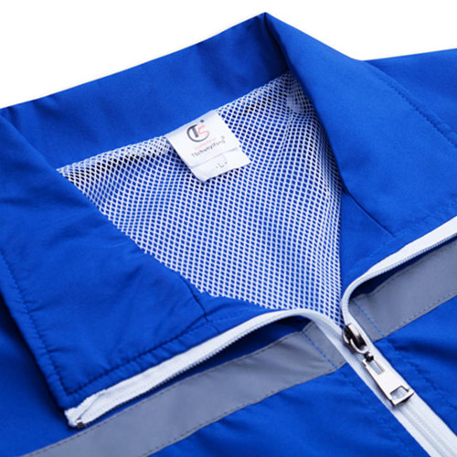 紅米色星反光條加氣站馬甲