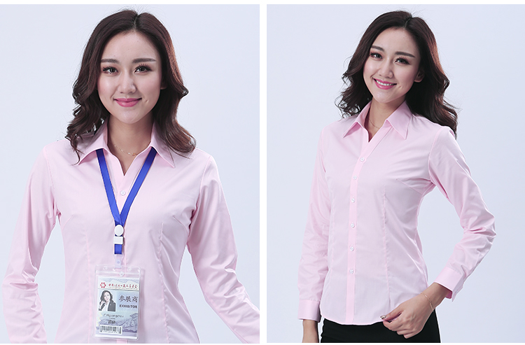 辦公室女職員雷諾雪白黑色襯衣