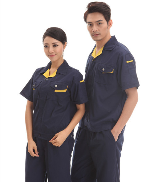 撞色夏季短袖娛樂廳常大豐市見問題工服