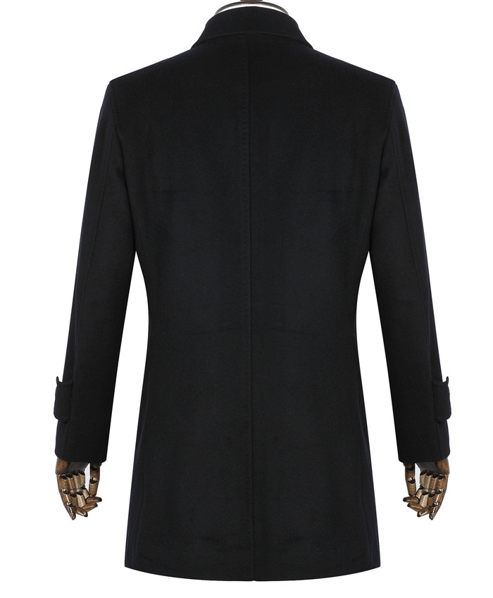 季節(jié)藏青色男顏色款式士大衣