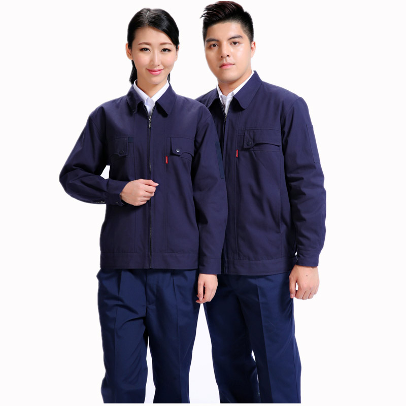 純棉秋冬雙季節(jié)層帶里工款式作服加品牌厚