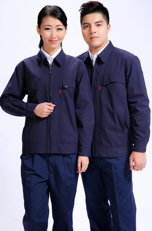 純棉秋冬雙季節(jié)層帶里工款式作服加品牌厚