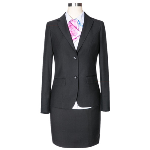 黑色顏色仿毛女款季節(jié)式士西服