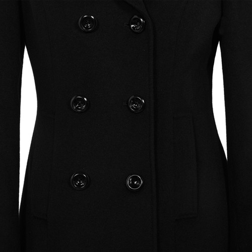 季節(jié)品牌顏色女士黑色大衣