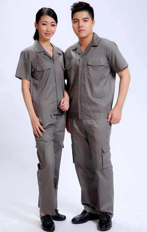 全棉短袖季節(jié)顏色夏季工作服款式套裝